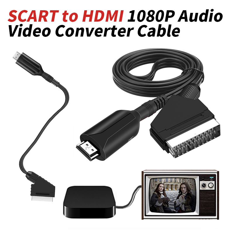 Scart To Hdmi - Kabel konwerter SCART na HDMI 1080P