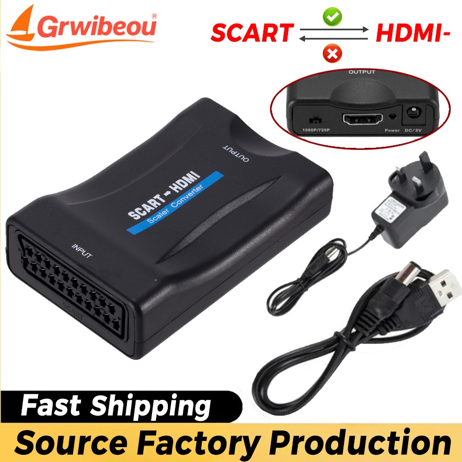 Scart To Hdmi - Konwerter SCART na HDMI 1080P z