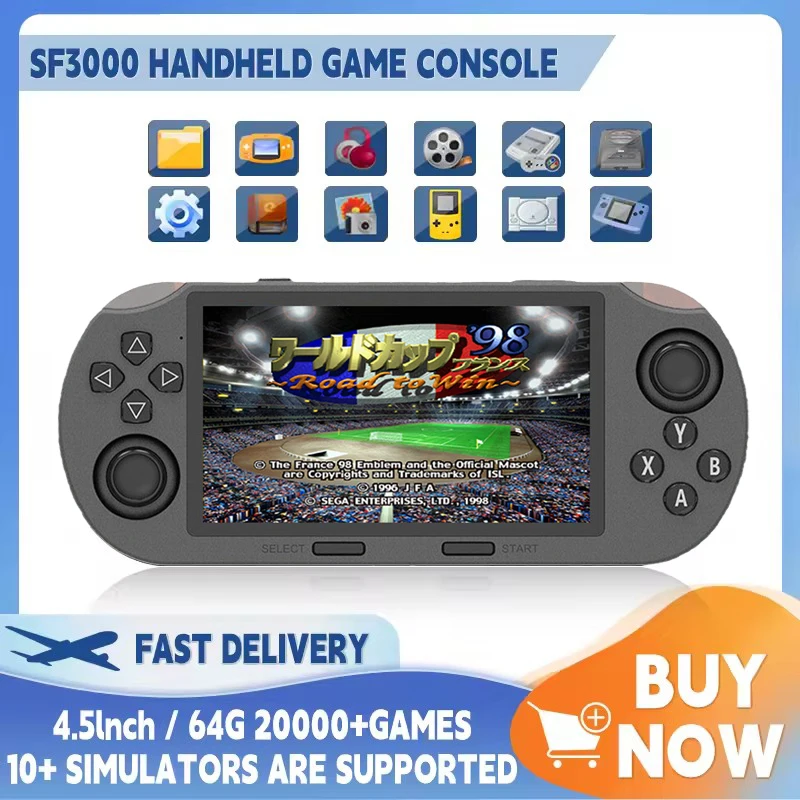 Retro Gaming Device Handheld - SF3000 przenośny przenośny odtwarzacz gier 4,5-calowy
