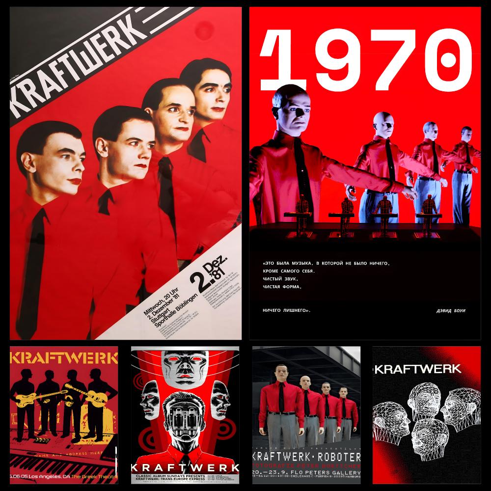Retro Gaming Life - Muzyczny plakat retro Kraftwerk, samoprzylepny, nowoczesny,