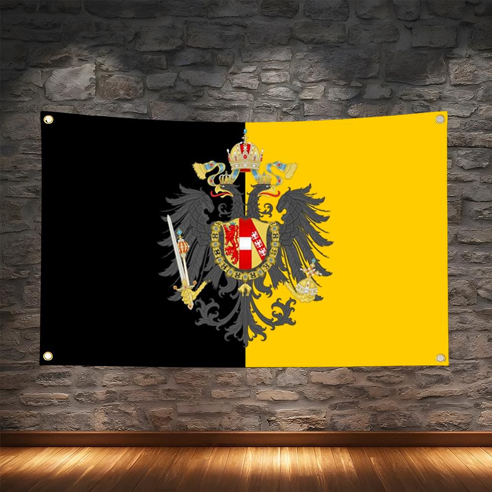 Retro Gaming Banner - 1 szt. Słynne austriackie flagi, retro