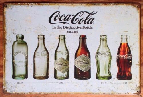Retro Gaming Pictures - Coke ZNAK METALOWY TABLICA ŚCIENNA Butelki