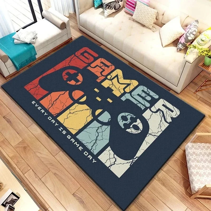 Retro Gaming Rug - Dywanik do gier Esports, czarny, z