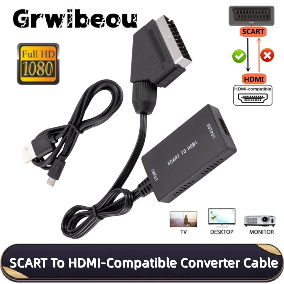 Scart To Hdmi - Konwerter HD1080P SCART na HDMI z