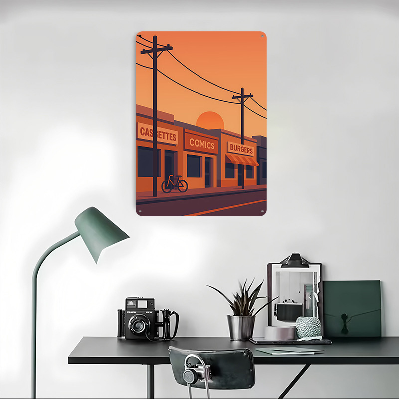 Plakat z nadrukiem ulicy Sunse – Retro Gaming Shops recenzja i cena