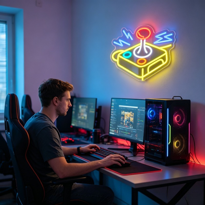 Neonowy Znak LED Joystick Arca – Gaming Retro Arcade recenzja i cena