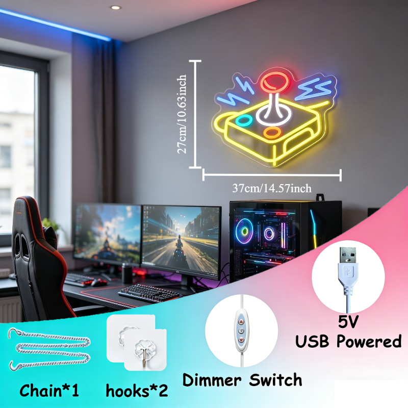 Neonowy Znak LED Joystick Arca – Gaming Retro Arcade recenzja i cena
