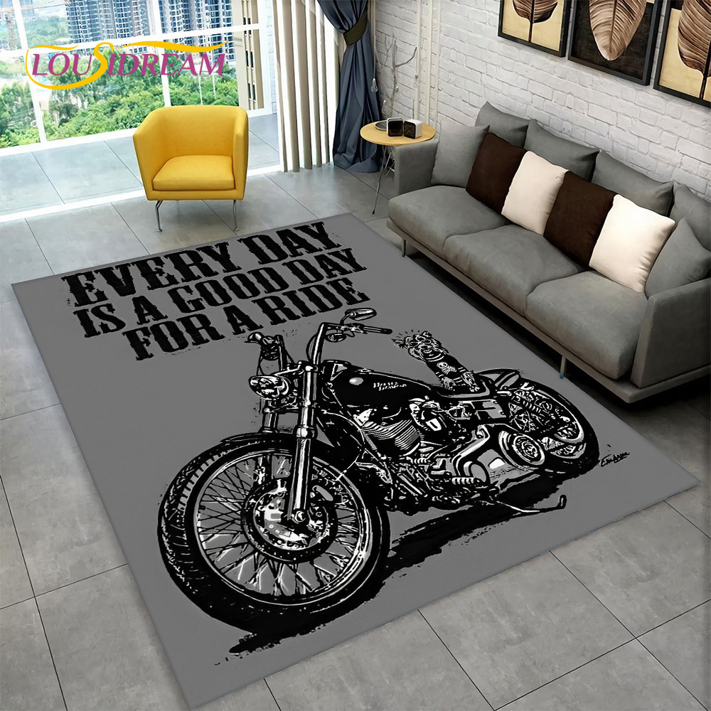 3D Retro Vintage motocykl dywa – Retro Gaming Rug recenzja i cena