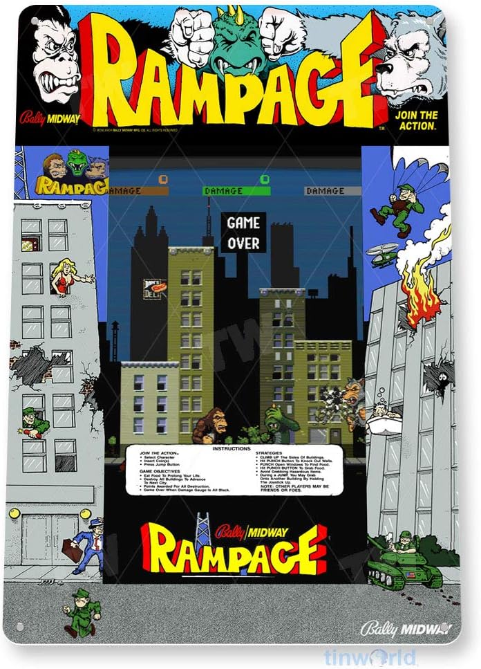 TABLICZKA METALOWA Rampage Arc – Retro Gaming Shops recenzja i cena