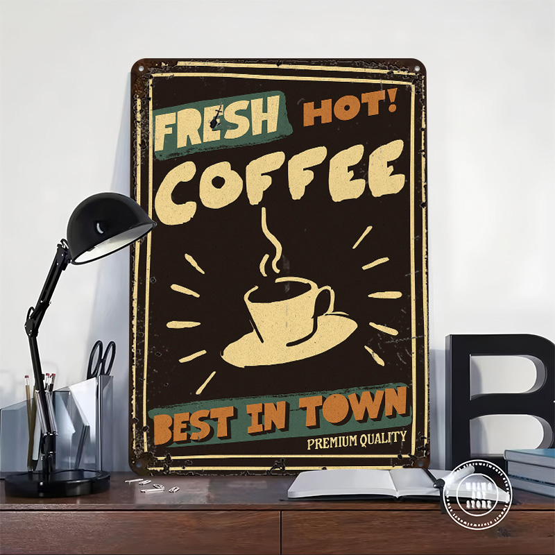 Plakat w stylu vintage z kawia – Retro Gaming Shops recenzja i cena